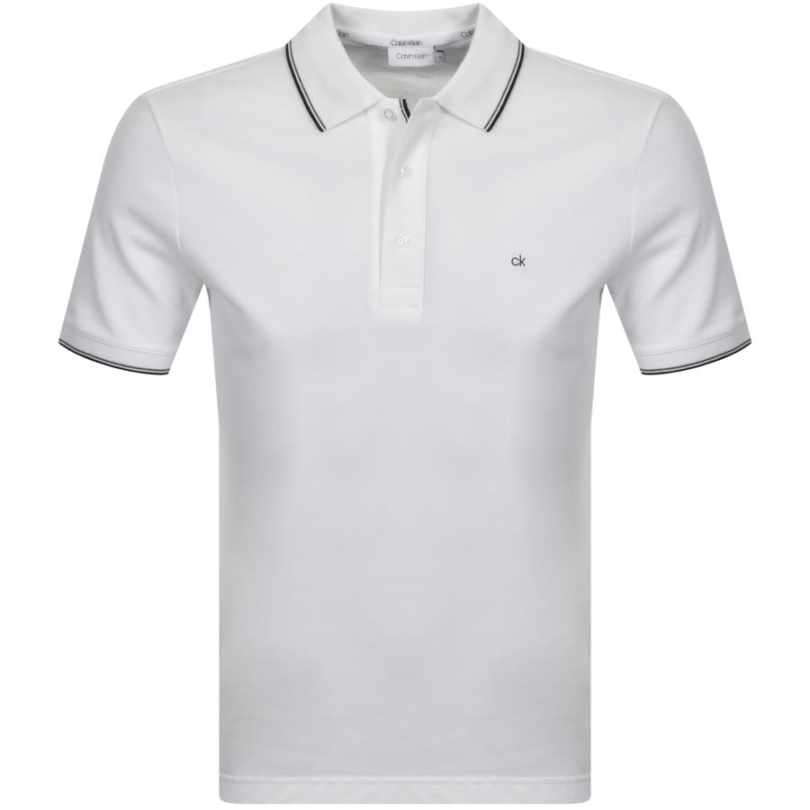 Alternative Image for ProductCalvin Klein Short Sleeved Polo T Shirt White1